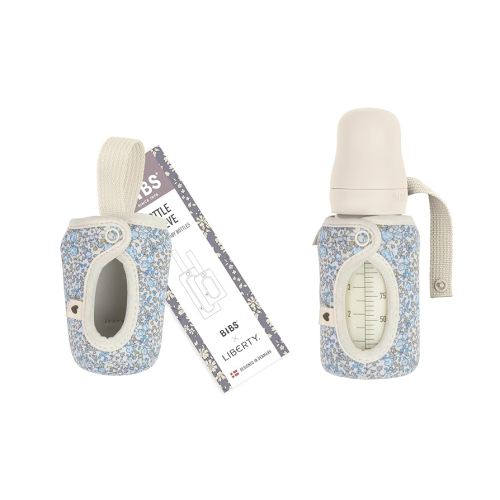 BIBS x Liberty Baby Bottle Cover Small 110ml - Neoprene Protective Cover for BIBS Bottles - Liberty Print Design, Small, Capel Ivory