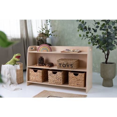 Montessori toy shelf, wooden  shelf, plywood storage cabinet, modern toy shelf, toodler room, nursery arrangement