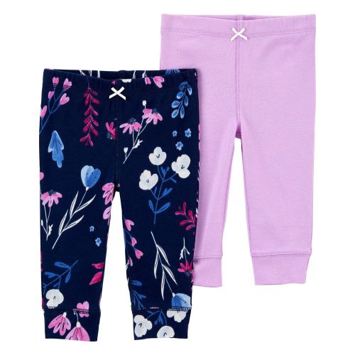 2-Pack Cotton Pants - 9M - Purple