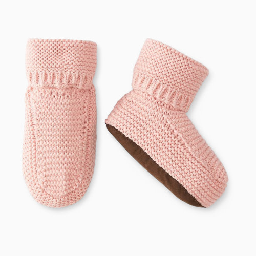 Hanna Andersson Baby Sweaterknit Booties - Blush Pink, Newborn