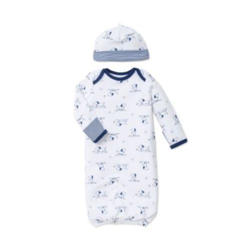 2-Piece Puppy Sleeper Gown and Hat Set