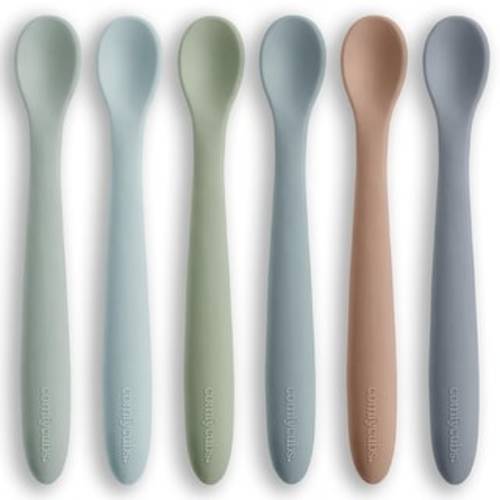Silicone Baby Spoons Set - BPA Free Utensils by Comfy Cubs