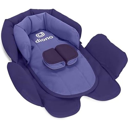 Diono Cuddle Soft 2-in-1 Head Support, Comforting Head and Body Support for Babies, Converts depending on Infants Size, Purple Wildberry