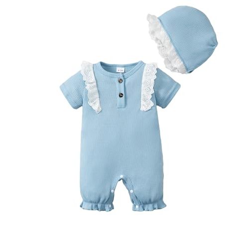 SUNNY PIGGY Newborn Baby Girl Clothes Infant Romper Jumpsuit Bodysuit Summer One Piece Short Sleeve Outfits