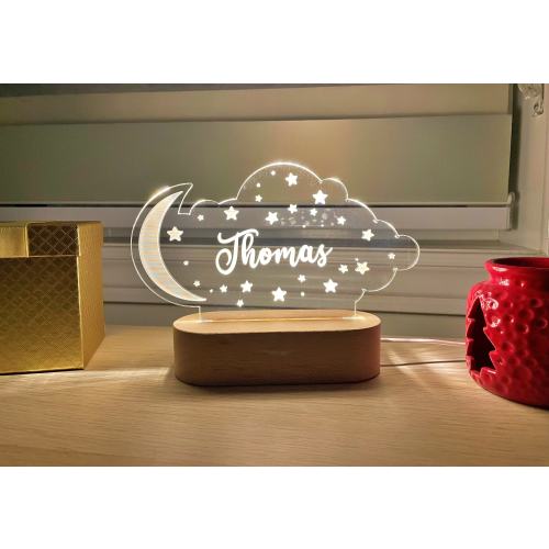 Personalized Night Light, Customized Christmas Gift, Gift for Nursery, Girl, Daughter, Boy, Him, Baby Shower, Dad, Mom, Her, Birthday