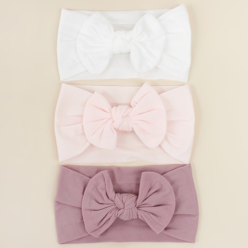 baby solid color hair tie cute bow baby hair accessories