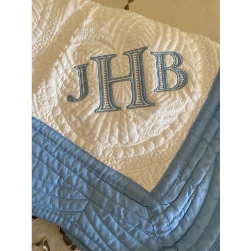 Monogrammed Baby Boy quilt, Baby Quilt, Baby Shower Gift, Nursery Gift, Nursery Quilt