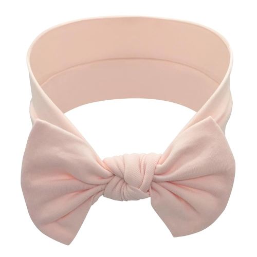 Baby Girl Headbands-Infant,Toddler Cotton Handmade Hairbands with Bows Child Hair Accessories (Powder Pink)