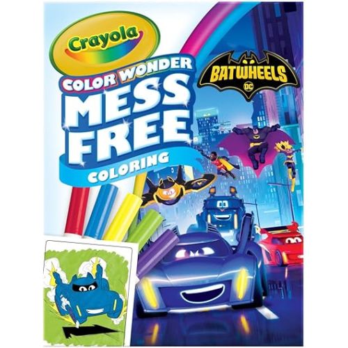 Crayola Batwheels Color Wonder Activity Set, Batman Mess Free Coloring Pages for Toddlers, Batman Gift & Toys for Kids, Stocking Stuffers
