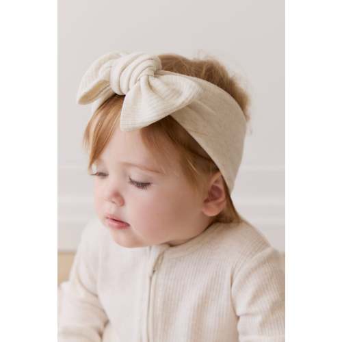 Organic Cotton Modal Lilian Headband - Oatmeal Marle