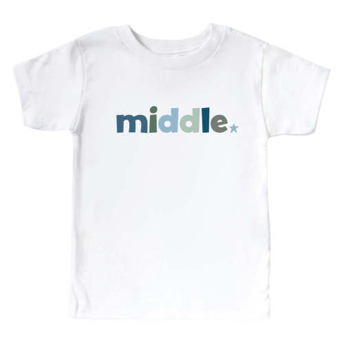Big, Middle, Little Graphic Tee | White