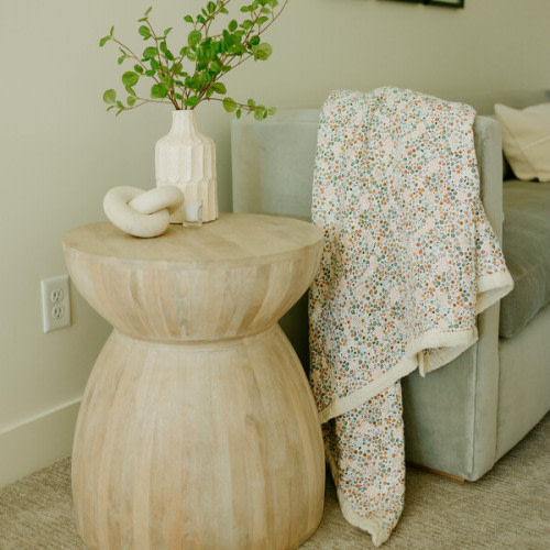 Cotton Muslin Quilted Throw, Pressed Petals - Little Unicorn | Maisonette
