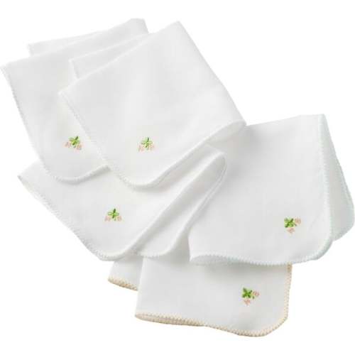 5-Pack Gauze Handkerchiefs, White - Miki House | Maisonette