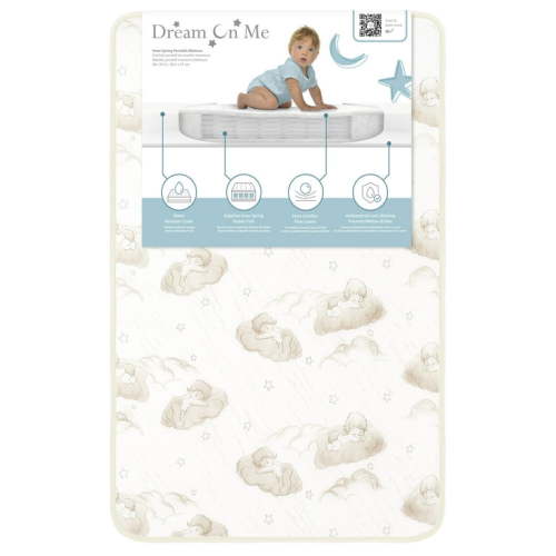 Dream on Me 2-In-1 Breathable 2-Sided Mini/Portable Crib Innerspring Mattress