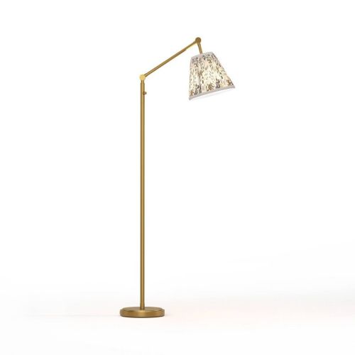 Rifle Paper Co. x Target Strawberry Fields Floor Lamp: Gold Metal Standing Lamp, 60" Height, Linen Shade, 60W Max