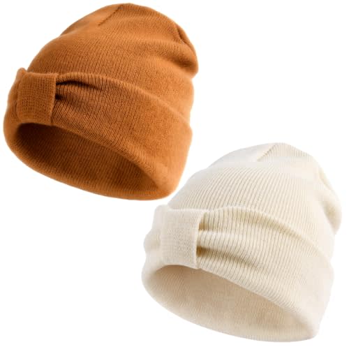 FURTALK Baby Beanie Winter Hat Knitted Warm Hat with Cute Bow Infant Toddler Cuffed Beanies