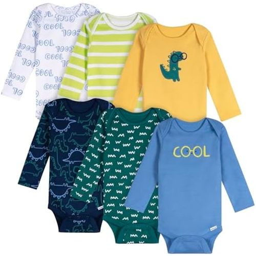 Onesies Brand unisex-baby 6-pack Long Sleeve Bodysuits