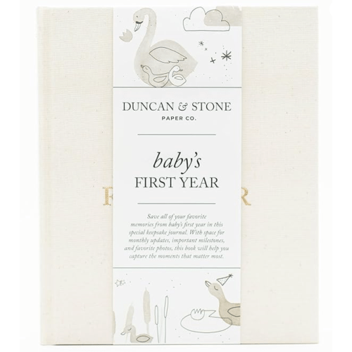 Baby First Year Book - Heirloom Keepsake Baby Memory Book to Record Important Milestones, Photos & More - Baby Keepsake Books (Dusty Rose,112 Pages)