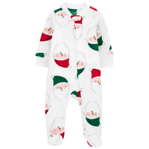 Baby Santa Zip-Up Fleece Sleep & Play Pajamas - Carter's | Carter's