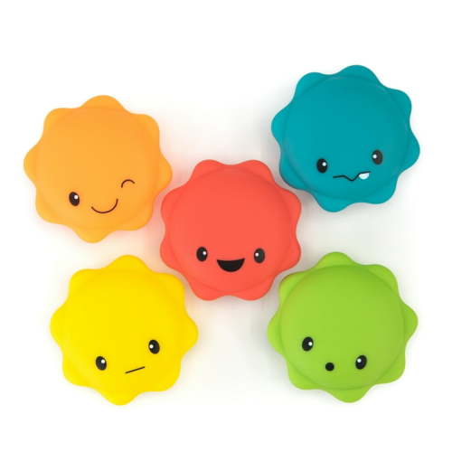 Sassy Macaron Squirters, 5 Pb Bath Toys 6 Months and Up