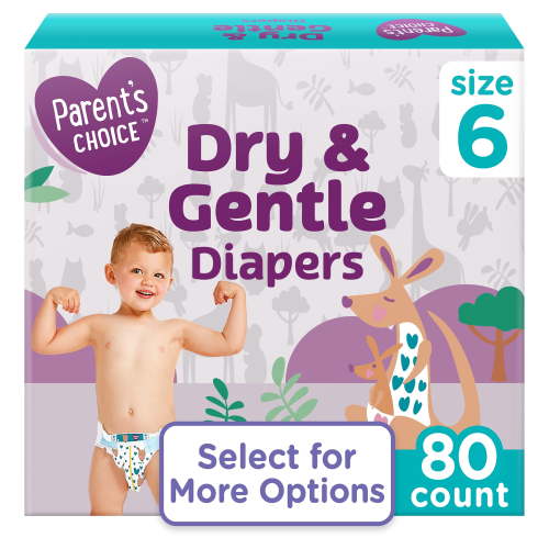Parent's Choice Dry & Gentle Diapers Size 6, 80 Count (Select for More Options) HSA/FSA Eligible