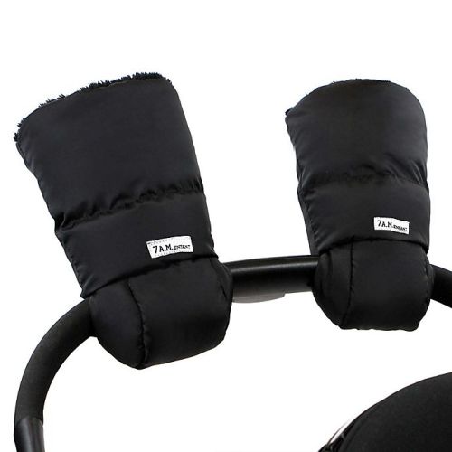 7AM Enfant Warmmuff Stroller Gloves with Micro Fleece Lining in Metallic Grey/Metallic Charcoal