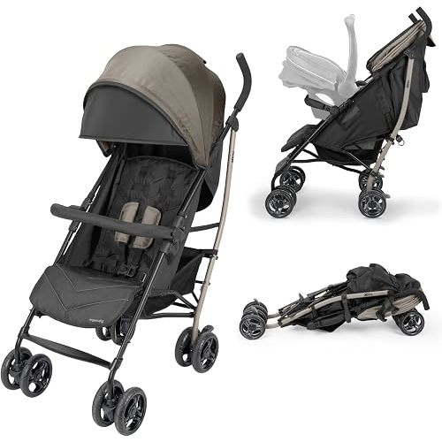 Ingenuity 3Dlite Jewel Convenience Stroller – Lightweight Folding Stroller with Car Seat Compatibility, Extra-Large Canopy & Storage