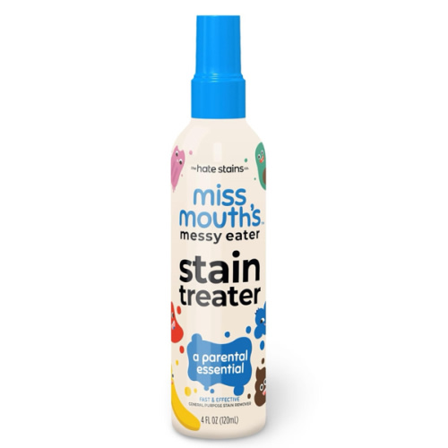 Miss Mouth's Messy Eater Stain Treater Spray - 4oz 2 Pack Stain Remover - Newborn & Baby Essentials - No Dry Cleaning Food, Grease, Coffee Off Laundry, Underwear, Fabric