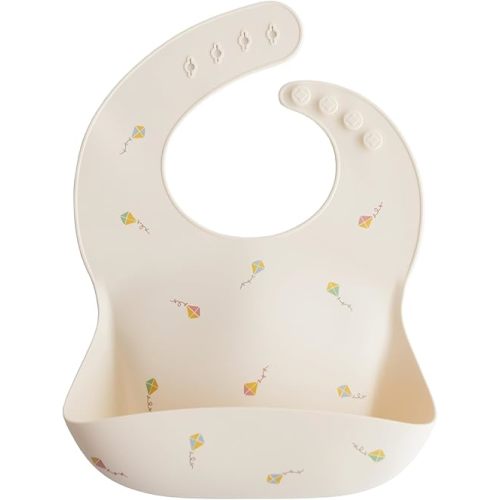 mushie Silicone Baby Bib (Kites)