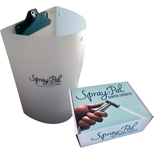 Cloth Diaper Sprayer and Splatter Shield Bundle – Complete Set for Easy Cloth Diaper Cleaning, No Mess, Fits Most Toilets