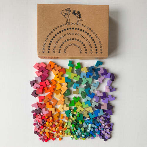 Mis Match And Bloom Play Set – Colorful Dots & L Shapes - Grapat