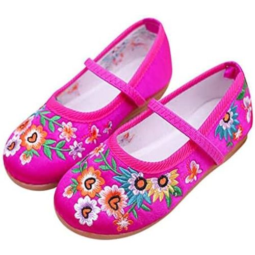 LZH Encanto Mirabel Isabela Shoes for Girls Halloween Dress Up Comfortable Mary-Jane Ballet Pumps Flats