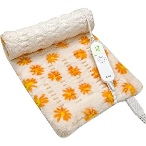 ZXU Heating Pad for Back Pain Relief- Ultra Soft Sherpa Heating Pad, XL King Size 12" x 24", with Moist Heat, 12 Heat Levels & 1-24H Auto Off，Stay on Function Hot Heated Pad, Machine Washable