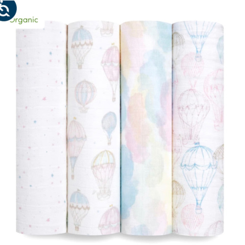 aden + anais | Above the Clouds Organic Muslin Swaddle Blanket 4pk