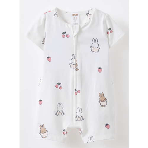 Miffy Short Sleeve Zip Romper - vanilla/sunkissed miffy berries