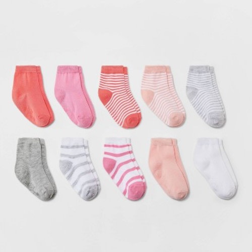 Toddler Girls' Striped Low Cut Socks - Cat & Jack™, Size: 6-12M