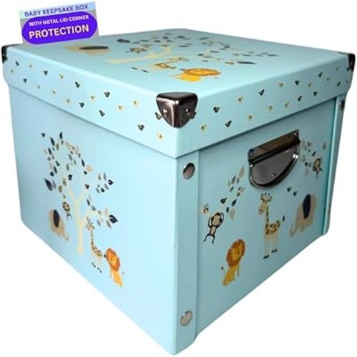 GroWings Baby Keepsake Box - Large Memory Storage for Newborns, Suitable for Boys and Girls, Strong, Durable, and Collapsible Gifts