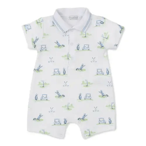 Fairway Foursome Blue Short Playsuit