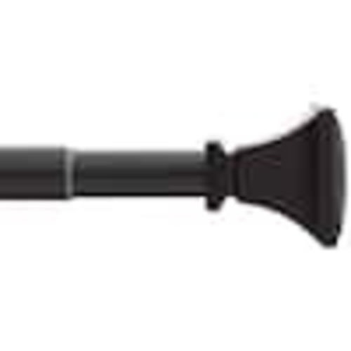 Home Decorators Collection 36 in. - 72 in. Telescoping 1 in. Single Curtain Rod Kit in Oil-Rubbed Bronze with Urn Square Finials UORB72F1607K04