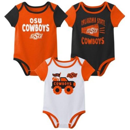 Ncaa Oklahoma State Cowboys Infant Boys' 3pk Bodysuit - 0-3m