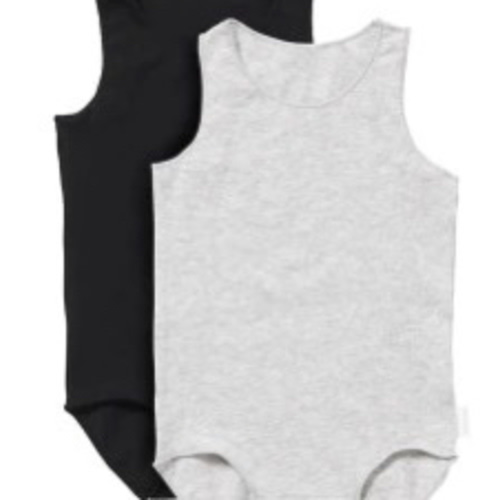 BONDS Wonderbodies Singletsuit 2 Pack | BXW6A | Grey & Black
