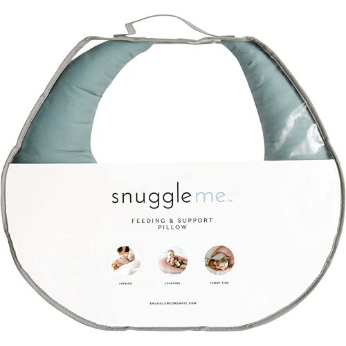 Snuggle Me Organic | Feeding Support | Nursing, Bottle Feeding and Bonding Support | Organic Cotton, Fiberfill | Slate