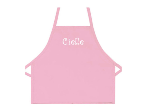 Made in USA Personalized Embroidered Premium Child Apron for Kids Girls Boys Fun Kitchen Chef Gift