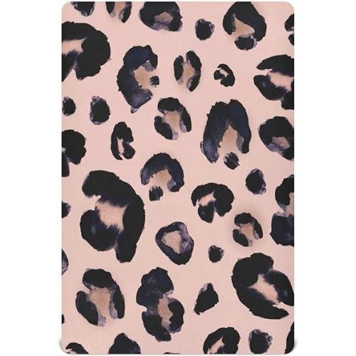 Leopard Print Cheetah Pink Crib Sheets Stretchy Portable Sheets for Baby Toddler Breathable Soft Crib Mattress Sheet for Girls Boys