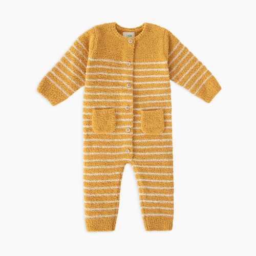 7AM Enfant Long Sleeved Romper - Amber, Ecru, 9-12 M