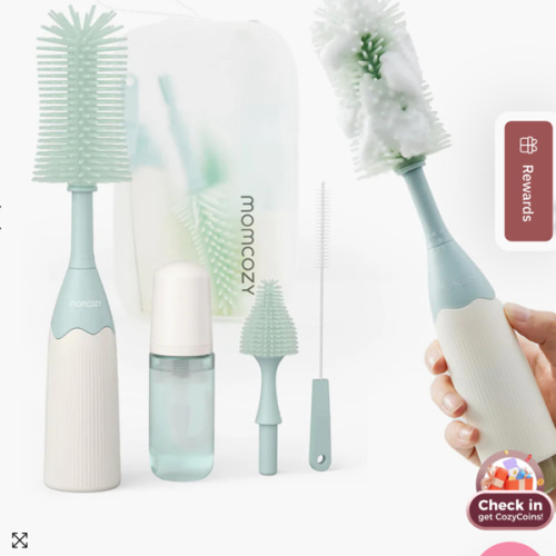 Momcozy Innovative Push-Press Design Bottle Brush Kit