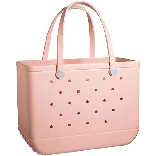Yapeach Waterproof Beach Tote, Travel Bags Rubber Sandproof Large Size Handbag for Sports Gym Travel Market Outdoor- EVA