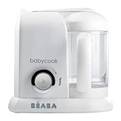 BEABA Babycook Solo 4 in 1 Baby Food Maker, Baby Food Processor, Steam Cook and Blender, Large Capacity 4.5 Cups, Cook healthy baby food at Home, Dishwasher Safe, White : Baby