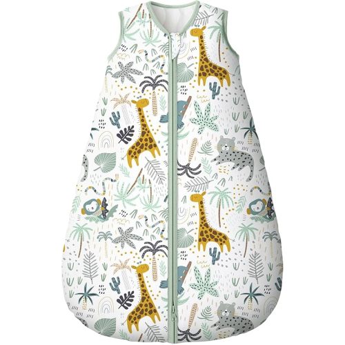 Yoofoss Baby Sleep Sack 0-6 Months, TOG 2.5 Baby Wearable Blanket with 2-Way Zipper, 100% Cotton Fabric Winter Newborn Sleeping Sack, Warm Soft Comfy(Small)