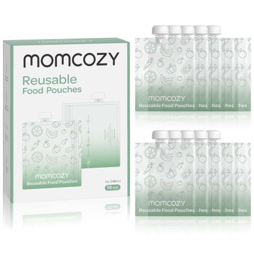 Momcozy Reusable Baby Food Pouches for Toddlers,BPA Free Plastic,Food Safe,Freezer Safe